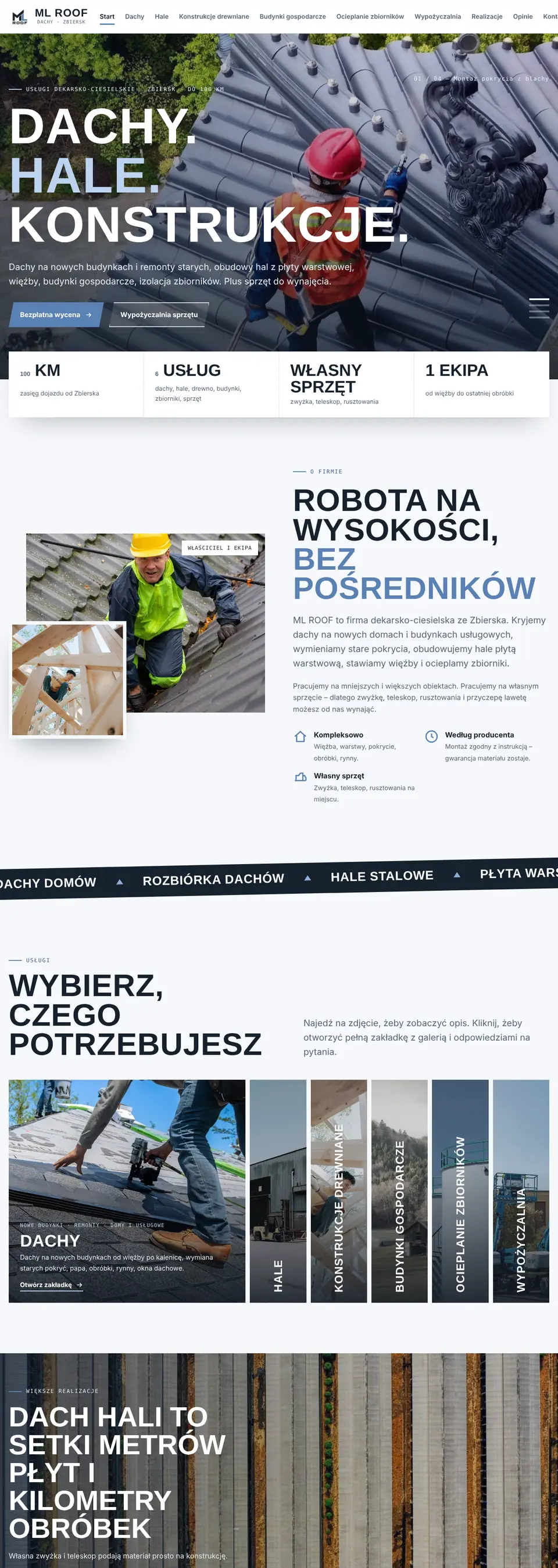 ML ROOF – podgląd strony